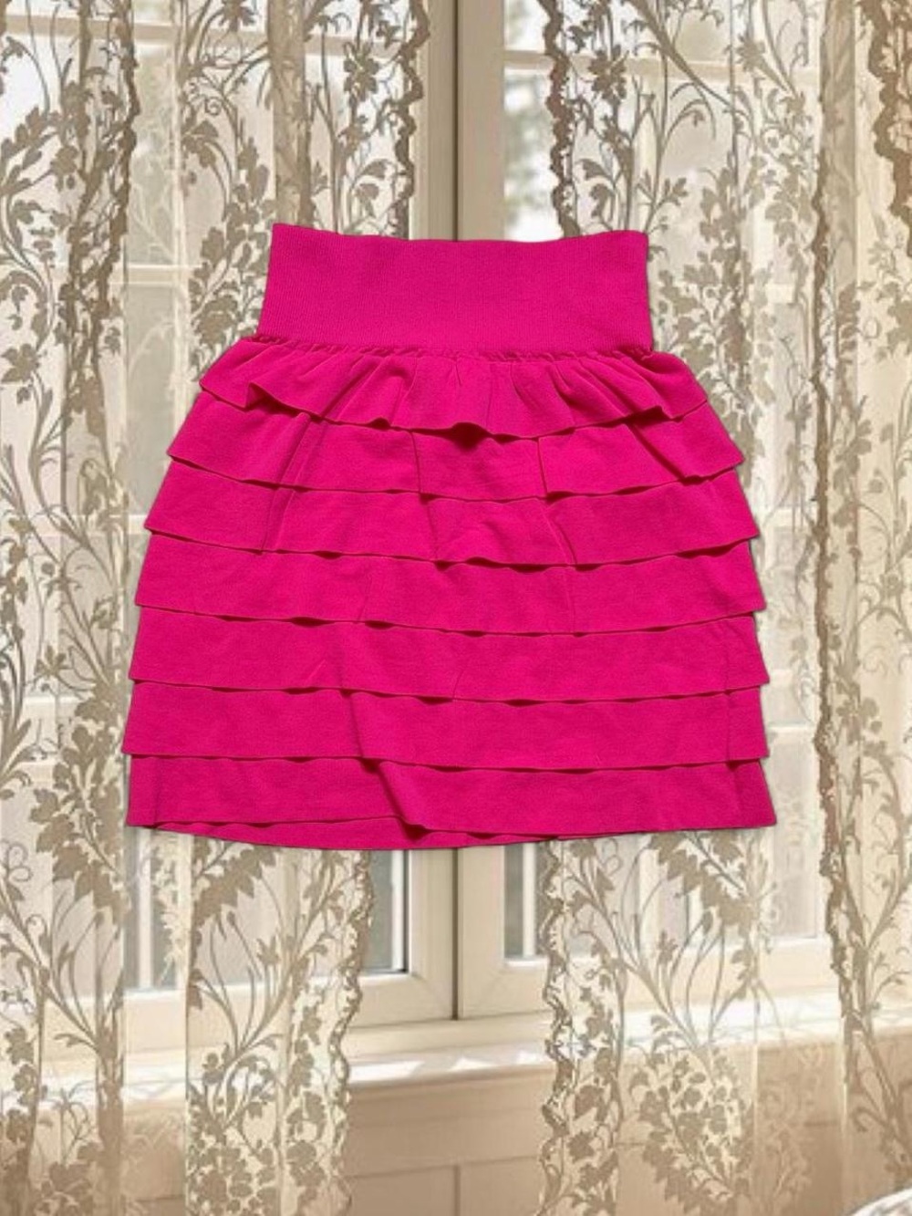 Vintage Y2K Deadstock Pink Mini Flare Skirt